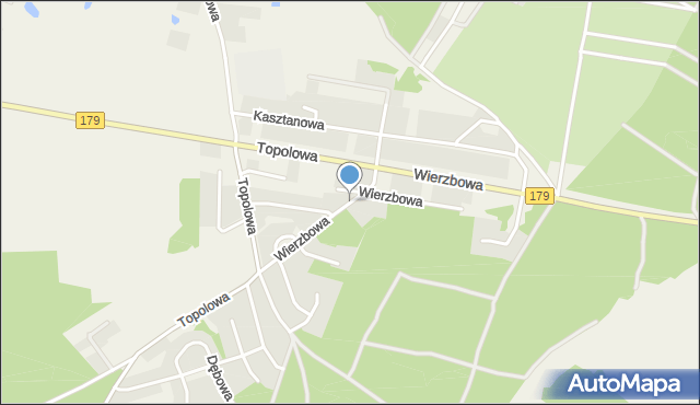 Dolaszewo, Wierzbowa, mapa Dolaszewo