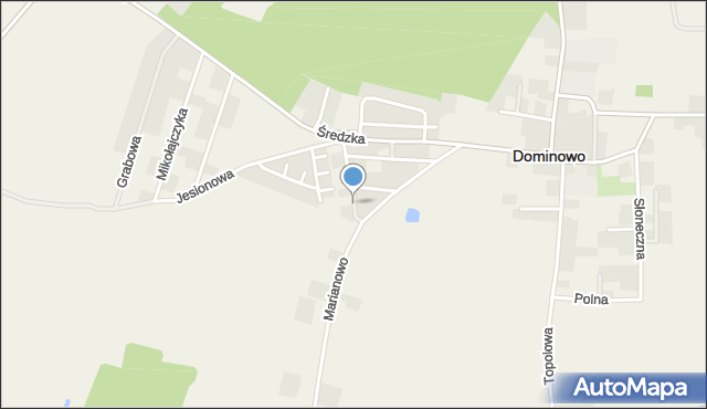 Dominowo, Wierzbowa, mapa Dominowo