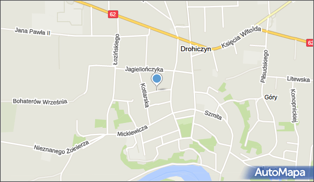 Drohiczyn, Witosa Wincentego, mapa Drohiczyn