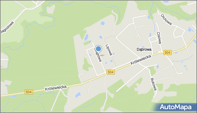 Elbląg, Wiązowa, mapa Elbląga