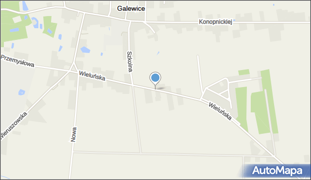 Galewice, Wieluńska, mapa Galewice