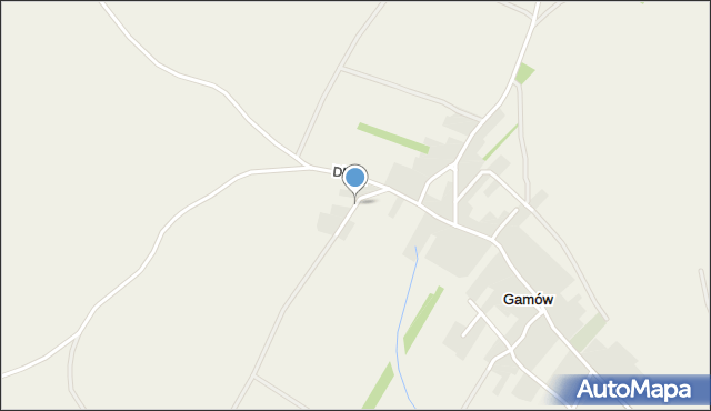 Gamów, Wiatrakowa, mapa Gamów