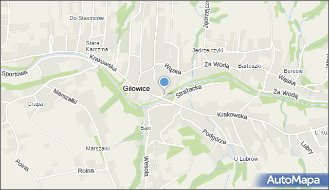 Gilowice powiat żywiecki, Wiklinowa, mapa Gilowice powiat żywiecki