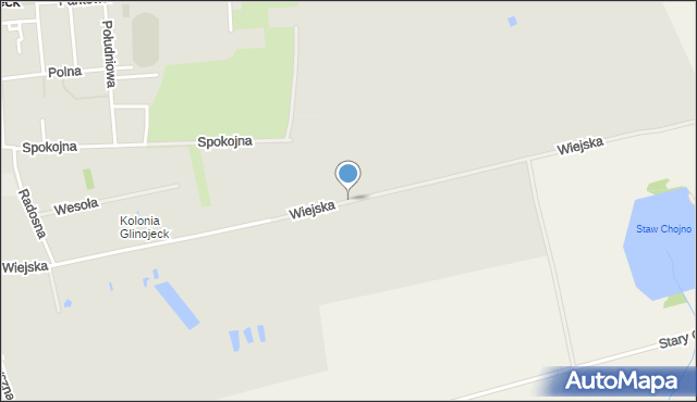 Glinojeck, Wiejska, mapa Glinojeck