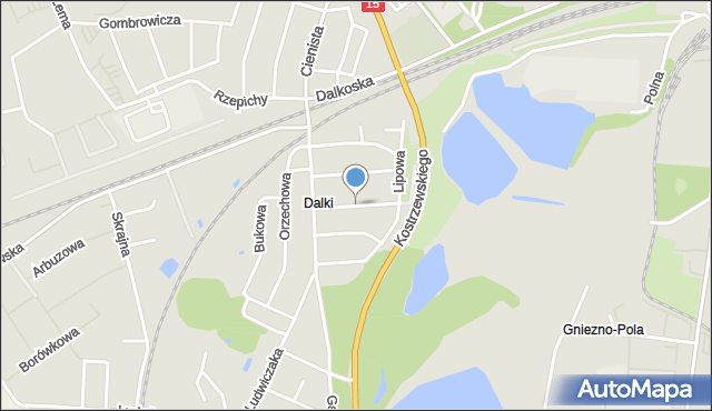 Gniezno, Wiśniowa, mapa Gniezna