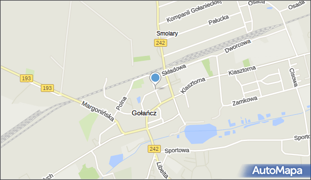 Gołańcz, Wilkońskiego, mapa Gołańcz