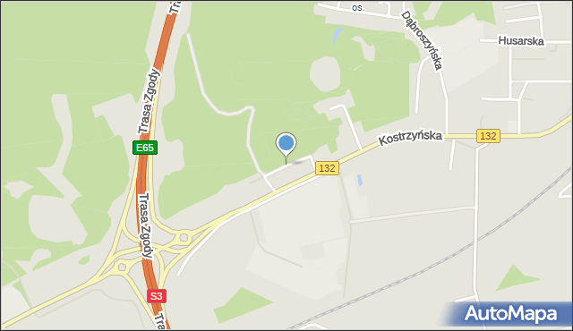 Gorzów Wielkopolski, Witnicka, mapa Gorzów Wielkopolski