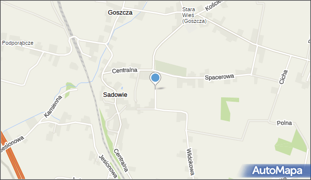 Goszcza, Widokowa, mapa Goszcza