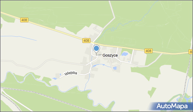 Goszyce gmina Bierawa, Wiejska, mapa Goszyce gmina Bierawa