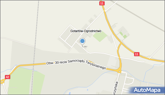 Gotartów, Wiśniowa, mapa Gotartów