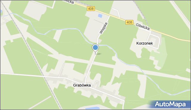 Grabówka gmina Bierawa, Wiejska, mapa Grabówka gmina Bierawa