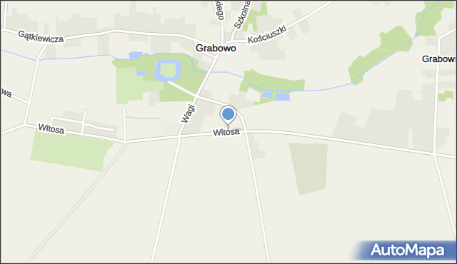 Grabowo powiat kolneński, Witosa Wincentego, mapa Grabowo powiat kolneński