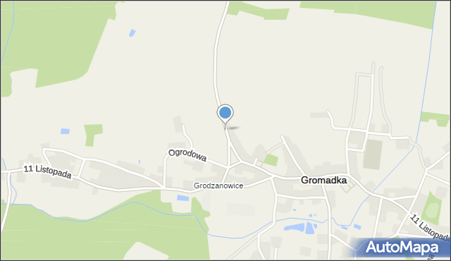 Gromadka, Wierzbowa, mapa Gromadka