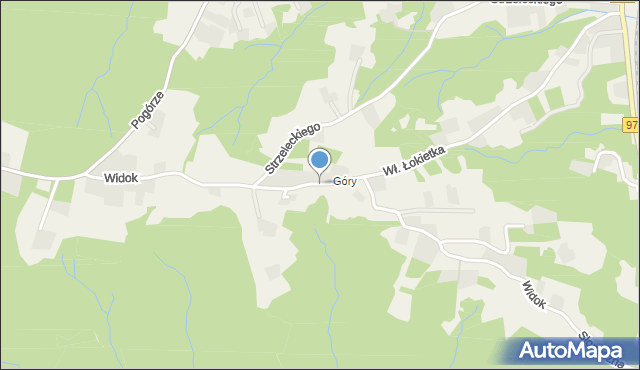 Gromnik powiat tarnowski, Widok, mapa Gromnik powiat tarnowski