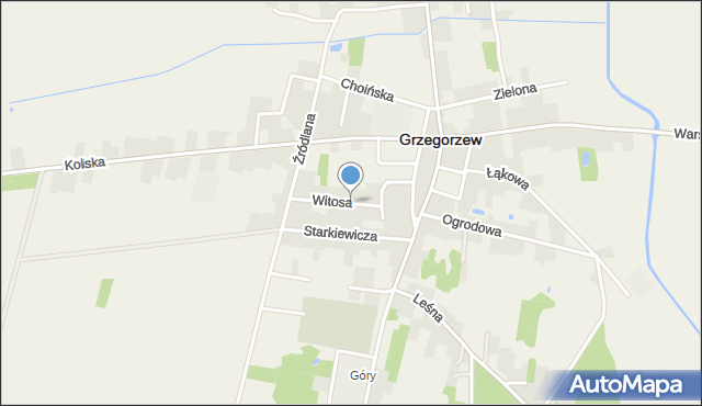 Grzegorzew, Witosa Wincentego, mapa Grzegorzew