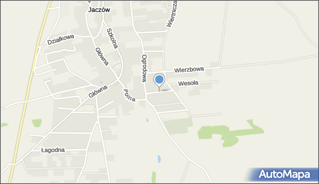 Jaczów, Wiosenna, mapa Jaczów