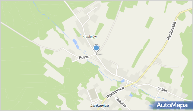 Jankowice gmina Kuźnia Raciborska, Wiejska, mapa Jankowice gmina Kuźnia Raciborska