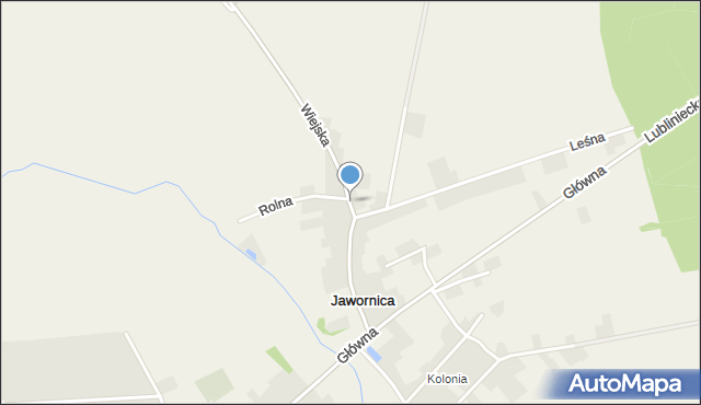 Jawornica gmina Kochanowice, Wiejska, mapa Jawornica gmina Kochanowice