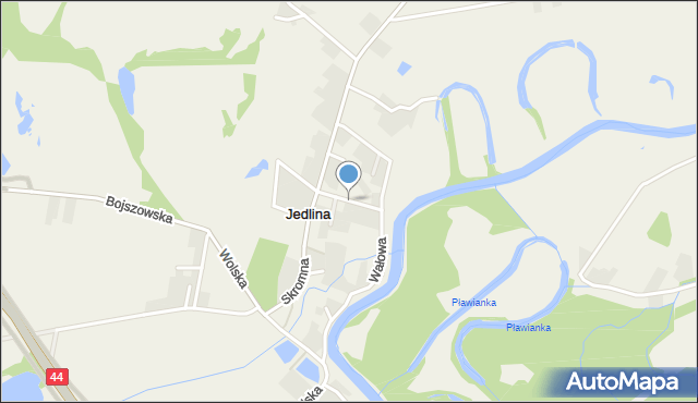 Jedlina gmina Bojszowy, Wiślana, mapa Jedlina gmina Bojszowy