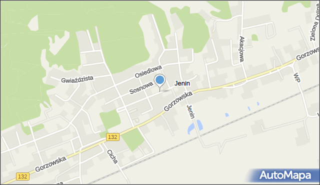 Jenin, Wiśniowa, mapa Jenin