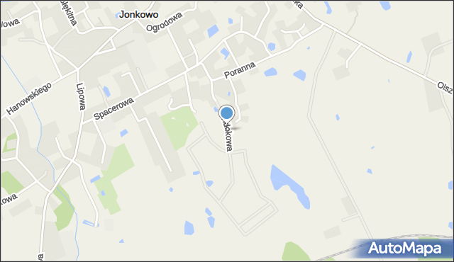 Jonkowo, Widokowa, mapa Jonkowo