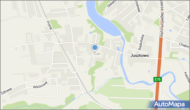 Juszkowo, Wierzbowa, mapa Juszkowo