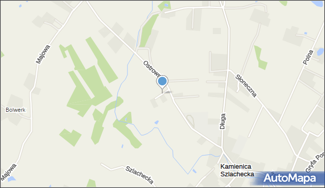 Kamienica Szlachecka, Wierzbowa, mapa Kamienica Szlachecka