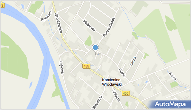 Kamieniec Wrocławski, Wiosenna, mapa Kamieniec Wrocławski