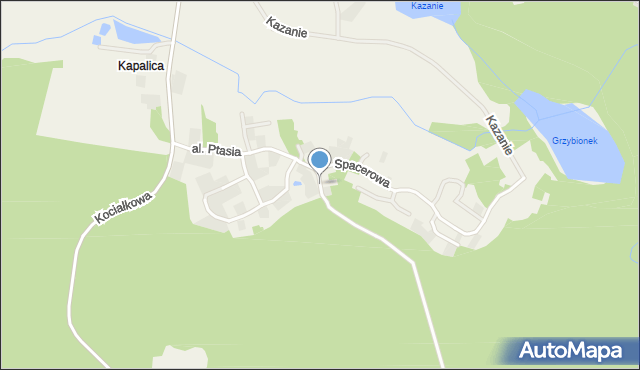 Kapalica, Wiejska, mapa Kapalica