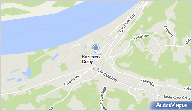 Kazimierz Dolny, Witkiewicza Jana Koszczyca, mapa Kazimierz Dolny