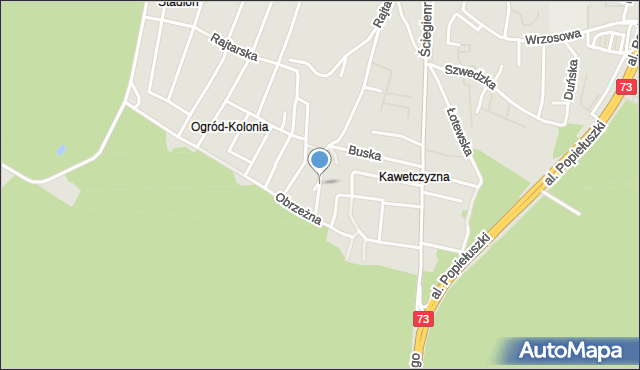 Kielce, Wiślicka, mapa Kielc