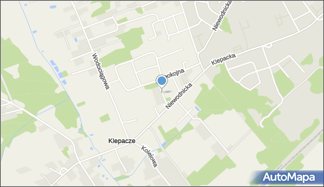 Klepacze gmina Choroszcz, Wiosenna, mapa Klepacze gmina Choroszcz