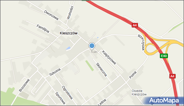 Kleszczów gmina Rudziniec, Wiśniowa, mapa Kleszczów gmina Rudziniec