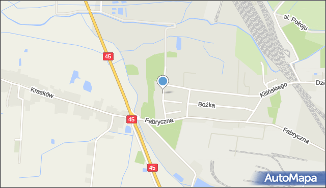 Kluczbork, Witosa Wincentego, mapa Kluczbork