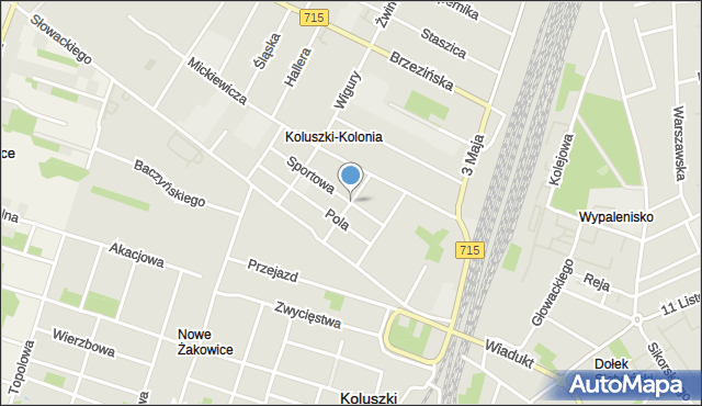 Koluszki, Wileńska, mapa Koluszki