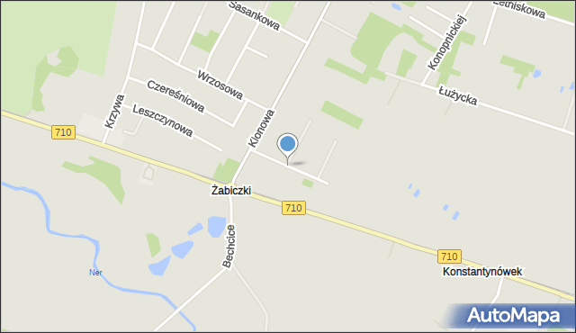 Konstantynów Łódzki, Wierzbowa, mapa Konstantynów Łódzki