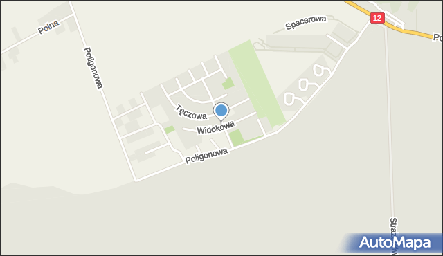 Kościelna Wieś gmina Gołuchów, Widokowa, mapa Kościelna Wieś gmina Gołuchów