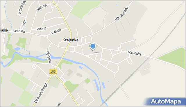 Krajenka, Winiary, mapa Krajenka