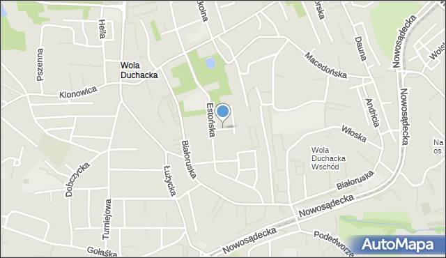 Kraków, Wilgotna, mapa Krakowa