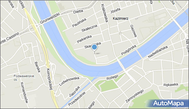 Kraków, Wietora Hieronima, mapa Krakowa