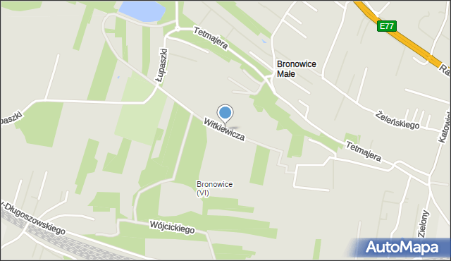 Kraków, Witkiewicza Stanisława Ignacego, mapa Krakowa