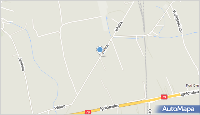 Kraków, Wiatra Narcyza, mapa Krakowa