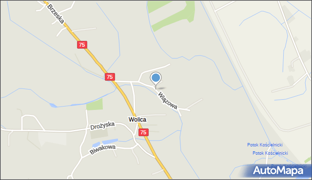 Kraków, Wiązowa, mapa Krakowa