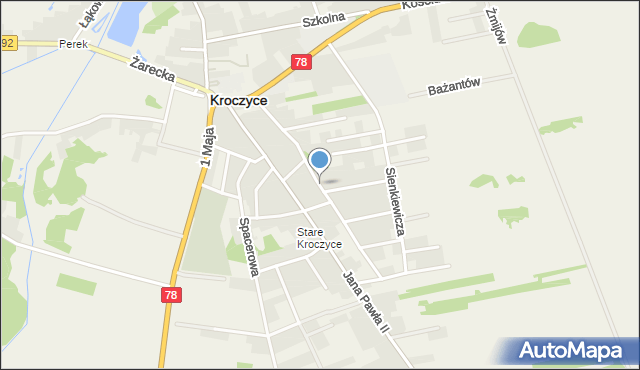 Kroczyce, Wieczorka i Surowca, mapa Kroczyce