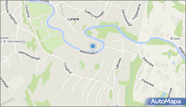 Krosno, Wiklinowa, mapa Krosna