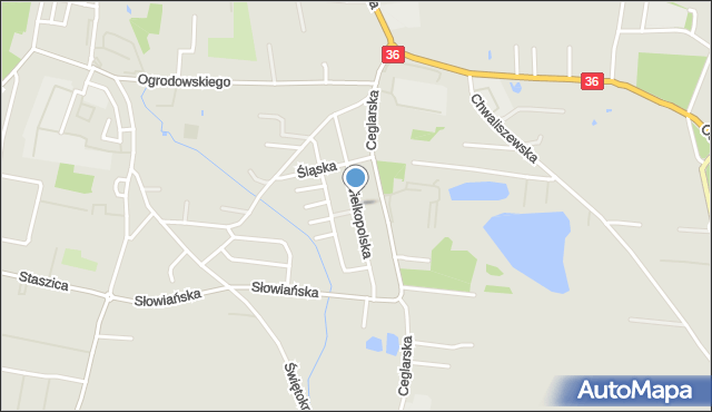 Krotoszyn, Wielkopolska, mapa Krotoszyna