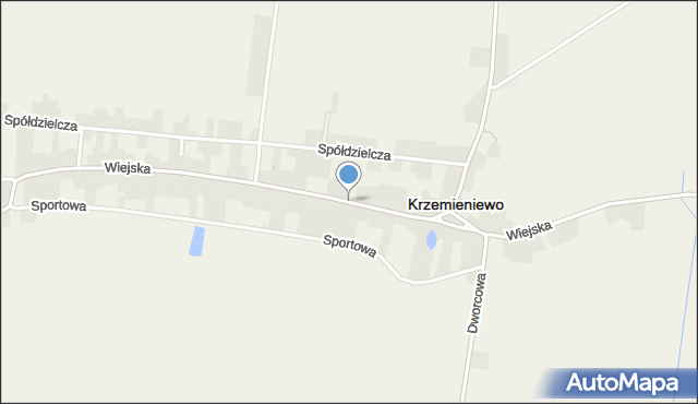 Krzemieniewo powiat leszczyński, Wiejska, mapa Krzemieniewo powiat leszczyński