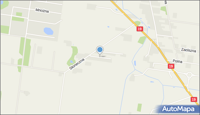 Kuriany gmina Zabłudów, Wiosenna, mapa Kuriany gmina Zabłudów
