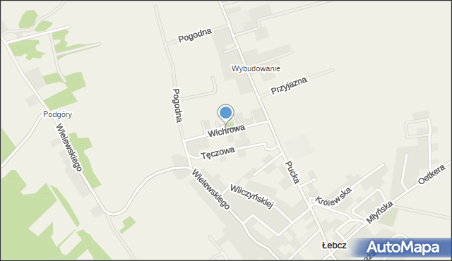 Łebcz, Wichrowa, mapa Łebcz