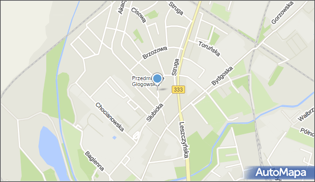 Legnica, Wiatrakowa, mapa Legnicy